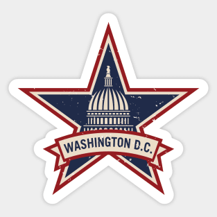 Washington D.C. Vintage Style Logo Sticker